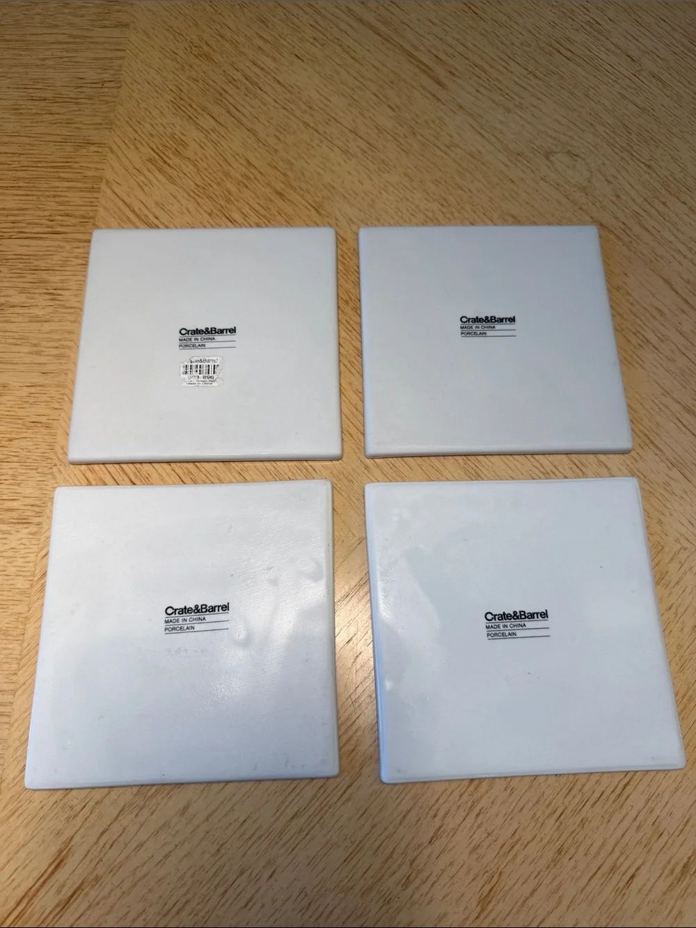 Crate & Barrel Lattice Appetizer Plates (4)